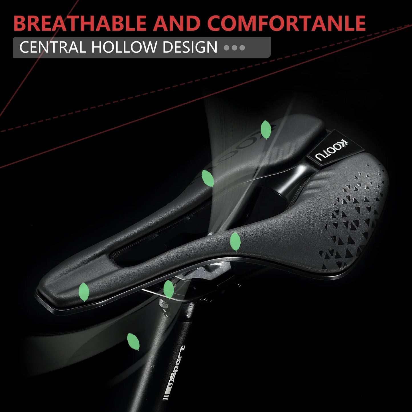 Comfort Road Bike Saddle for Men and Women, Waterproof & Shock Absorbing - NEW!