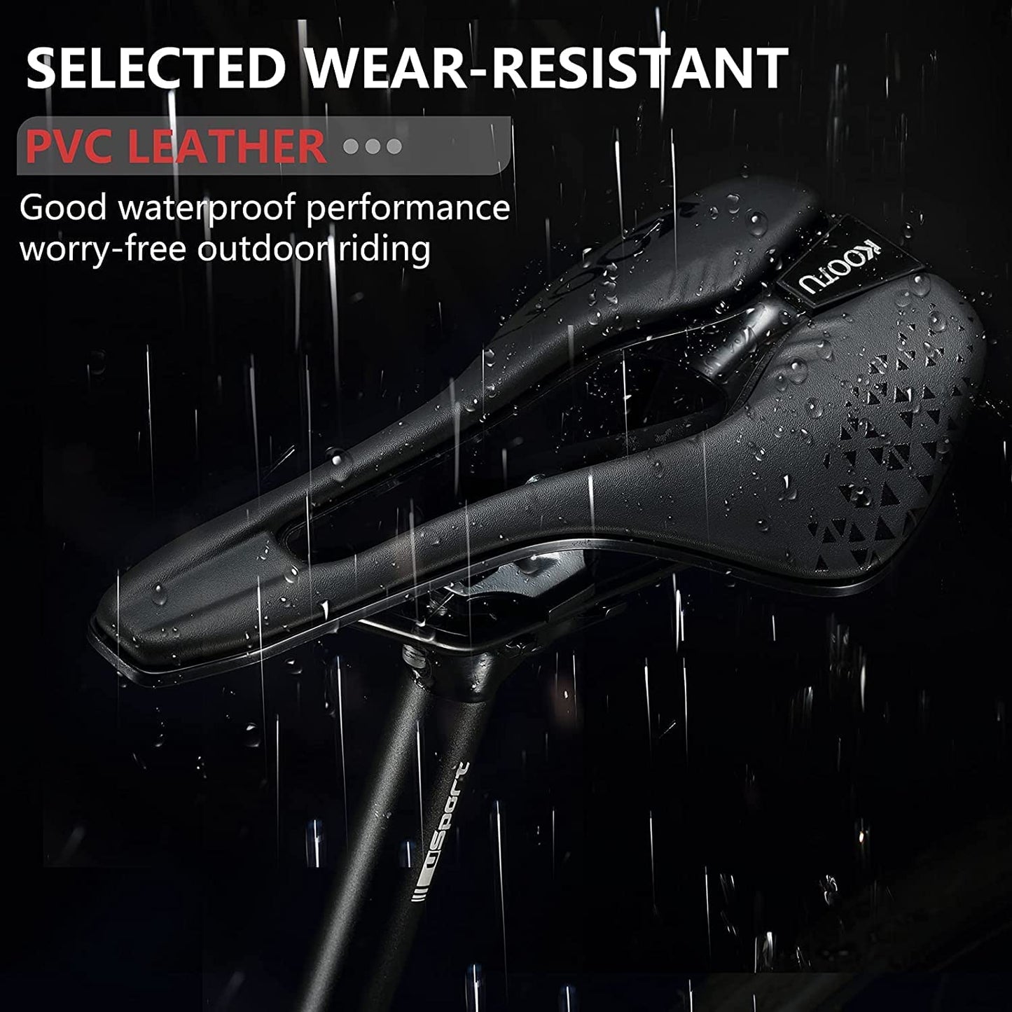 Comfort Road Bike Saddle for Men and Women, Waterproof & Shock Absorbing - NEW!