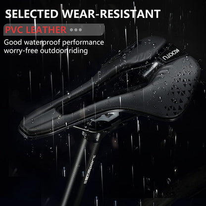 Comfort Road Bike Saddle for Men and Women, Waterproof & Shock Absorbing - NEW!