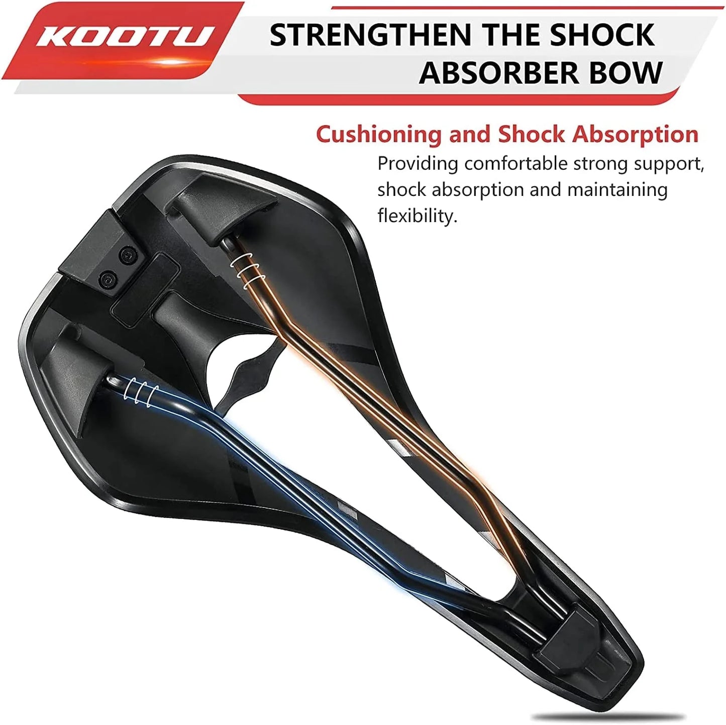 Comfort Road Bike Saddle for Men and Women, Waterproof & Shock Absorbing - NEW!