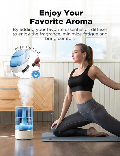Pelonis Warm Cool Mist Humidifier for Bedroom, 4L, Essential Oil Diffuser - NEW!
