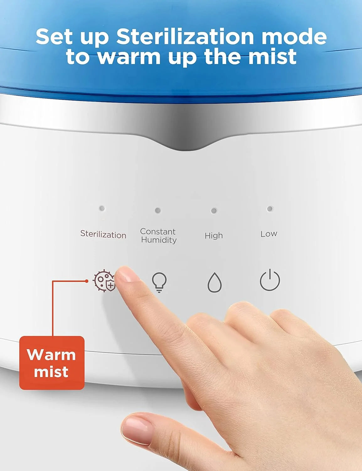 Pelonis Warm Cool Mist Humidifier for Bedroom, 4L, Essential Oil Diffuser - NEW!
