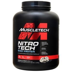 MuscleTech Nitro Tech Whey Protein Vanilla Icecream 4 lbs | Muscle Gain - exp. 10/27