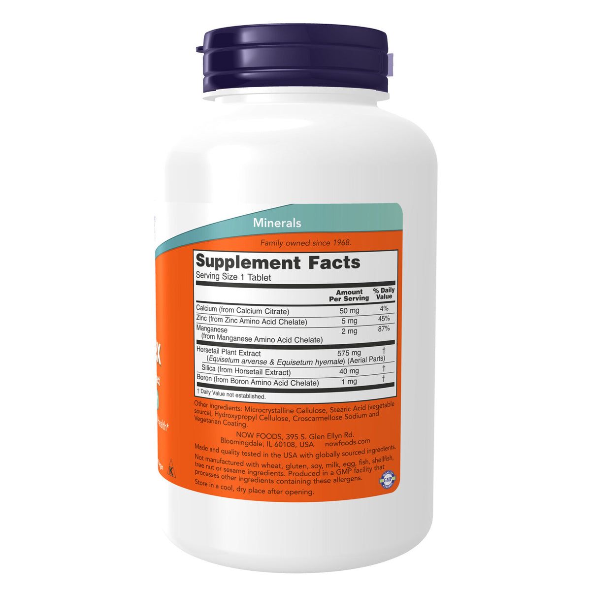 NOW FOODS Silica Complex 180 Tablets for Skin, Hair & Joints - Vegan, Non-GMO - exp.12/27
