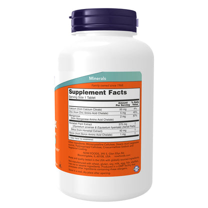 NOW FOODS Silica Complex 180 Tablets for Skin, Hair & Joints - Vegan, Non-GMO - exp.12/27