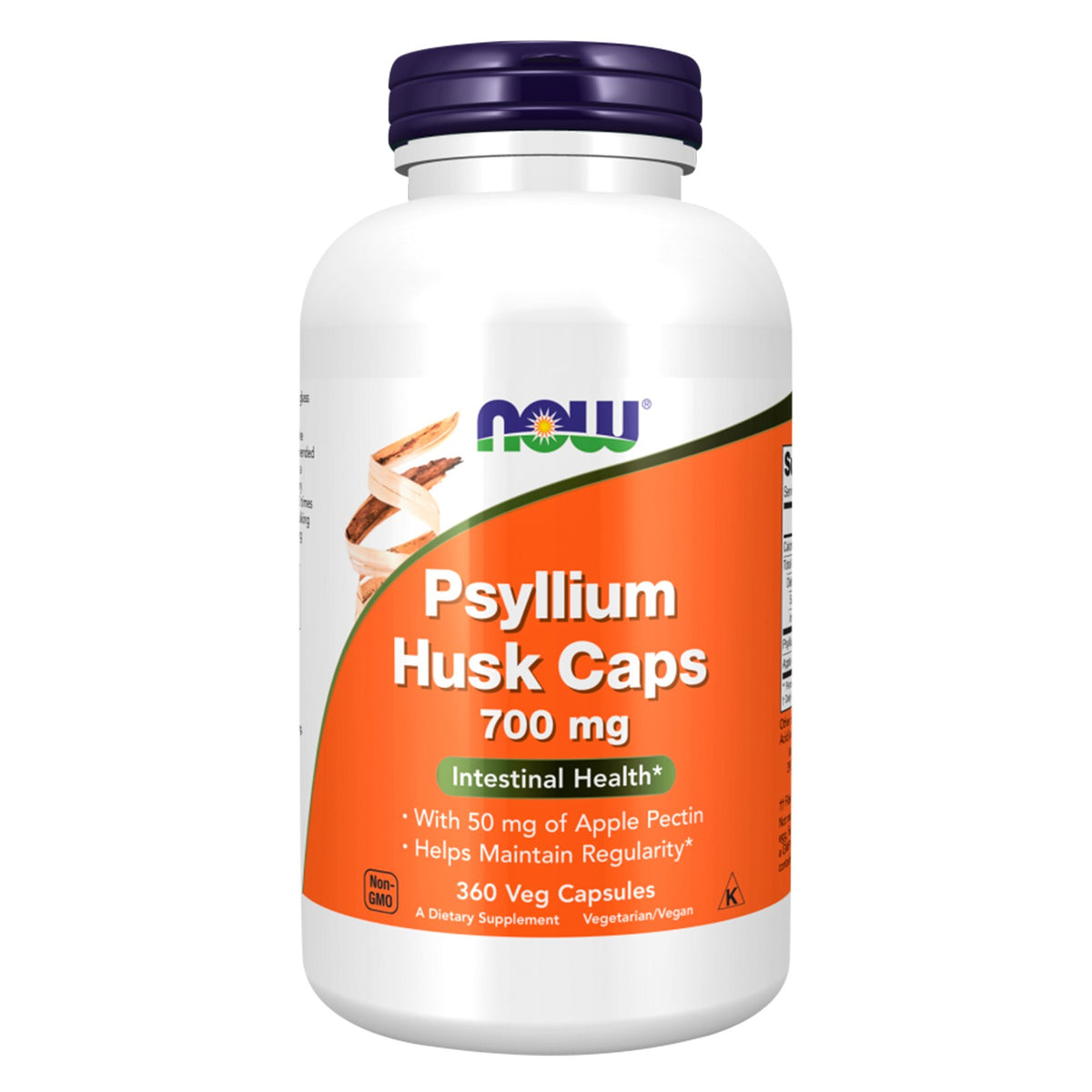 NOW FOODS Psyllium Husk 700 mg, 360 Veg Capsules, Non-GMO, Gluten Free, Keto - exp02/29