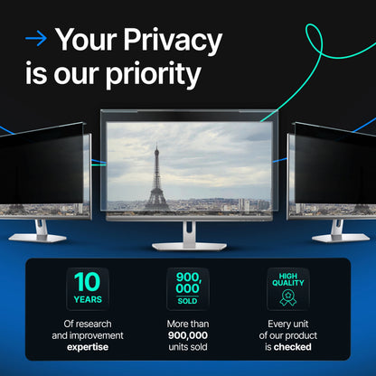 Vintez 21.6 Inch 16:10 Computer Privacy Screen Filter for Widescreen Monitors - NEW!