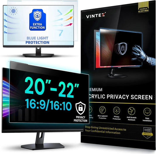 Vintez 21.6 Inch 16:10 Computer Privacy Screen Filter for Widescreen Monitors - NEW!