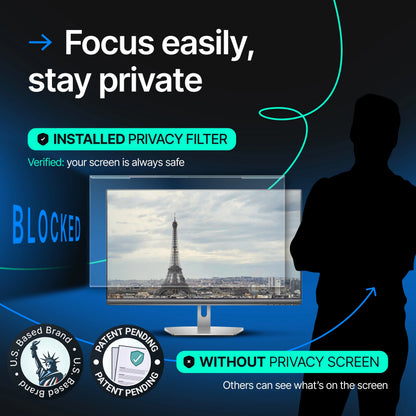 Vintez 21.6 Inch 16:10 Computer Privacy Screen Filter for Widescreen Monitors - NEW!
