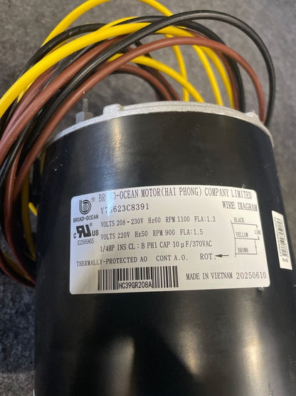 CARRIER HC39GR208A 1/4 HP Condenser Fan Motor 208-230V 50/60Hz 900/1100RPM - NEW!