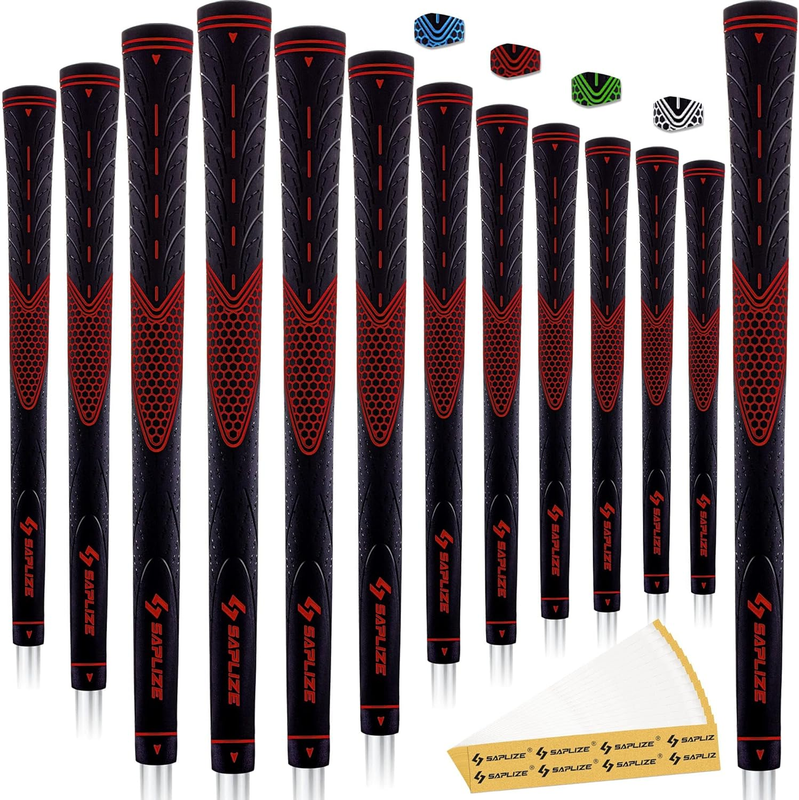 Golf Grips Set of 13 with Tape, Jumbo/Mid/Standard, Anti-Slip Rubber Grips - NEW!