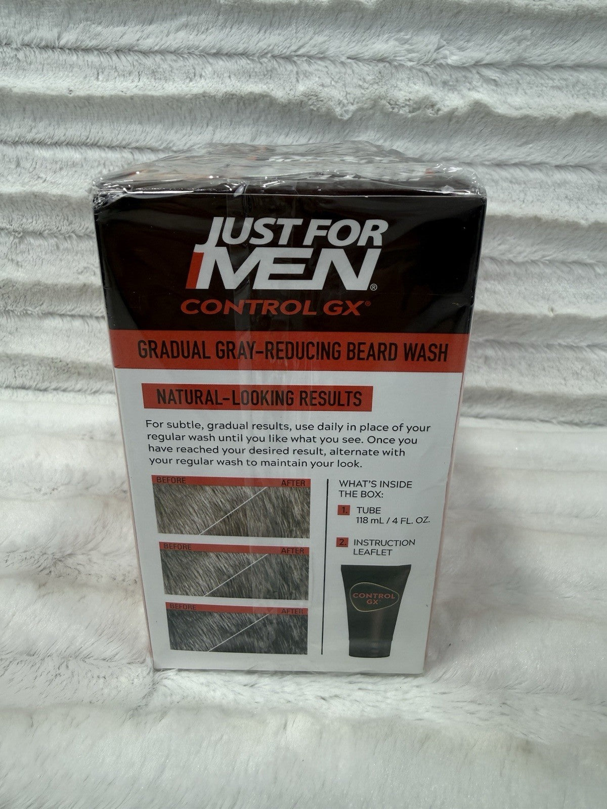 3 Pack Just For Men Control GX Beard Wash 4 oz, Gray Reducing Shampoo - NEW!