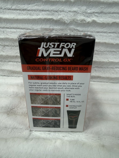 3 Pack Just For Men Control GX Beard Wash 4 oz, Gray Reducing Shampoo - NEW!