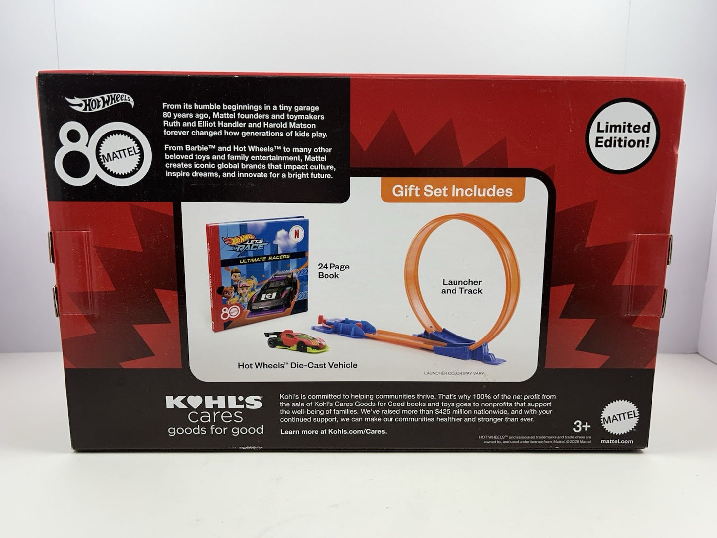 Hot Wheels Gift Set, Speed Snap Stunt Tracks, Vehicle, Launcher, & Book - New!