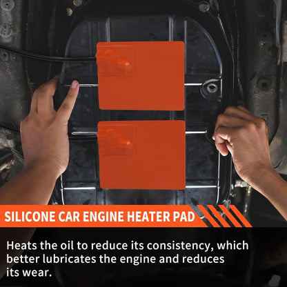 2 Pack 150W Silicone Engine Oil Pan Heater Pads 4x5 Inch 120V Adhesive - NEW!