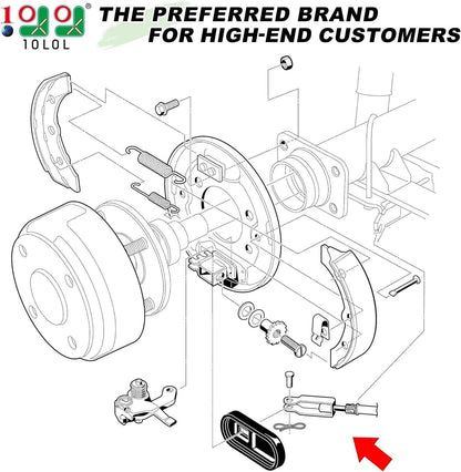 Golf Cart Brake Cable Set for Club Car Precedent & Tempo 2004+ OEM Replacement - NEW!