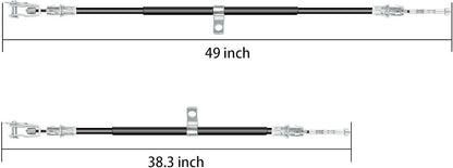 Golf Cart Brake Cable Set for Club Car Precedent & Tempo 2004+ OEM Replacement - NEW!