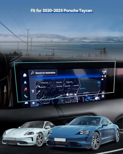 8PCS Porsche Taycan Screen Protector 2020-2025 Nano Touch Anti-Fingerprint Film - NEW!