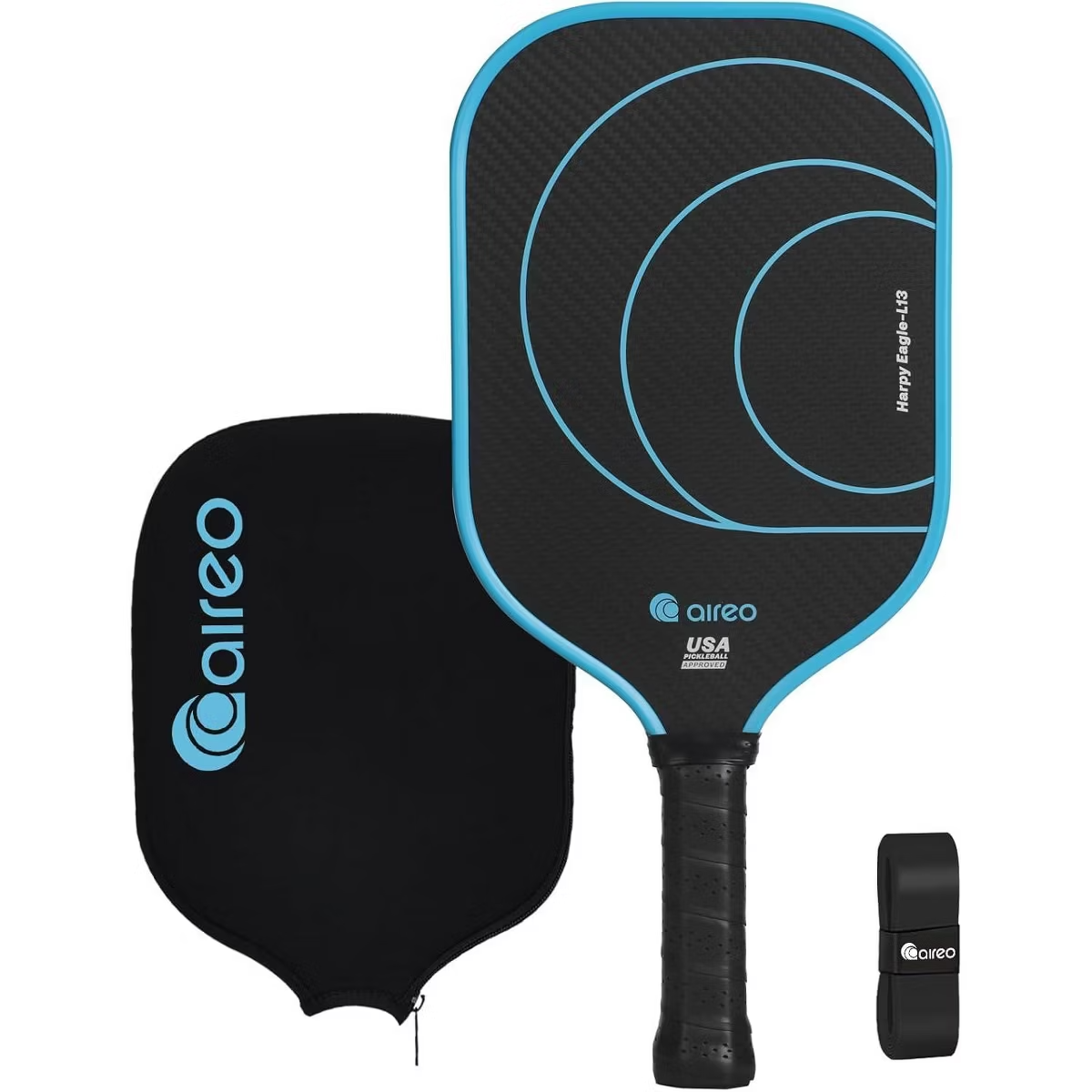 AIREO Harpy Eagle Pickleball Paddle, 3K Carbon Fiber, Durable Design, USAPA Approved - NEW!