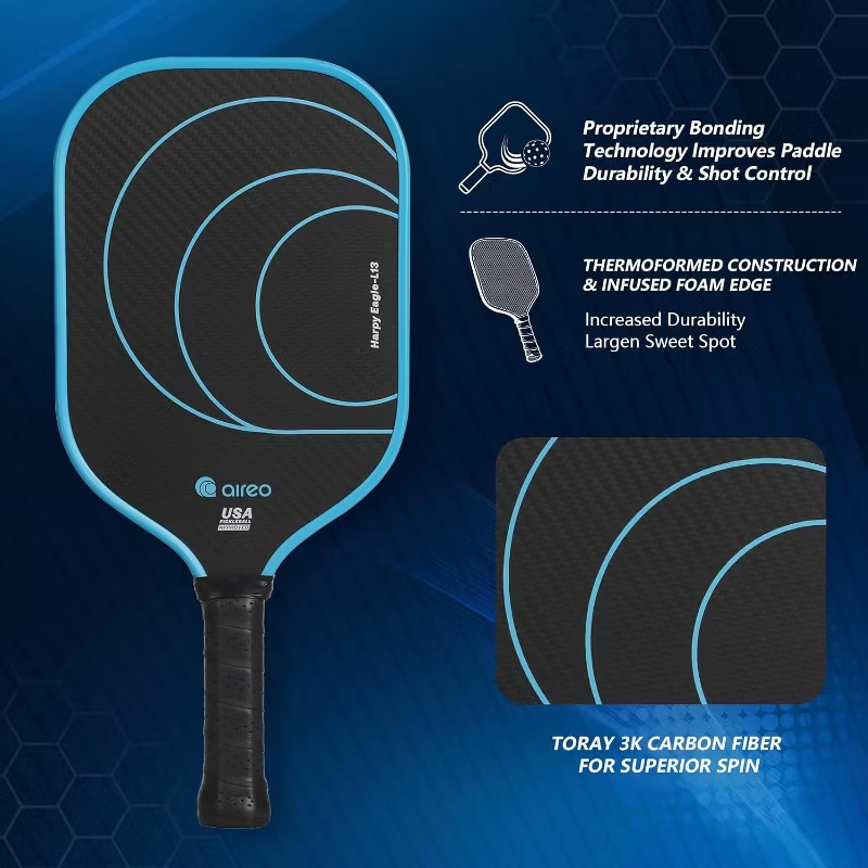 AIREO Harpy Eagle Pickleball Paddle, 3K Carbon Fiber, Durable Design, USAPA Approved - NEW!