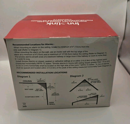 Innolink IL86SMR10 Photoelectric Smoke Alarm 4-Pack, 10-Year Battery Life - NEW!