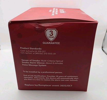 Innolink IL86SMR10 Photoelectric Smoke Alarm 4-Pack, 10-Year Battery Life - NEW!