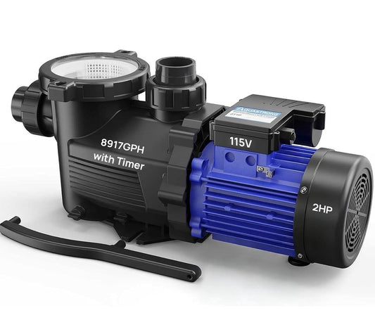 AQUASTRONG 2 HP In/Above Ground Single Speed Pool Pump, 8917 GPH High Flow - NEW!