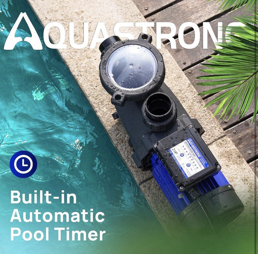 AQUASTRONG 2 HP In/Above Ground Single Speed Pool Pump, 8917 GPH High Flow - NEW!
