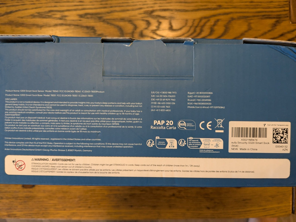 eufy Smart S320 Baby Monitor & Wellness Tracker - Heart Rate, Oxygen Levels - NEW!