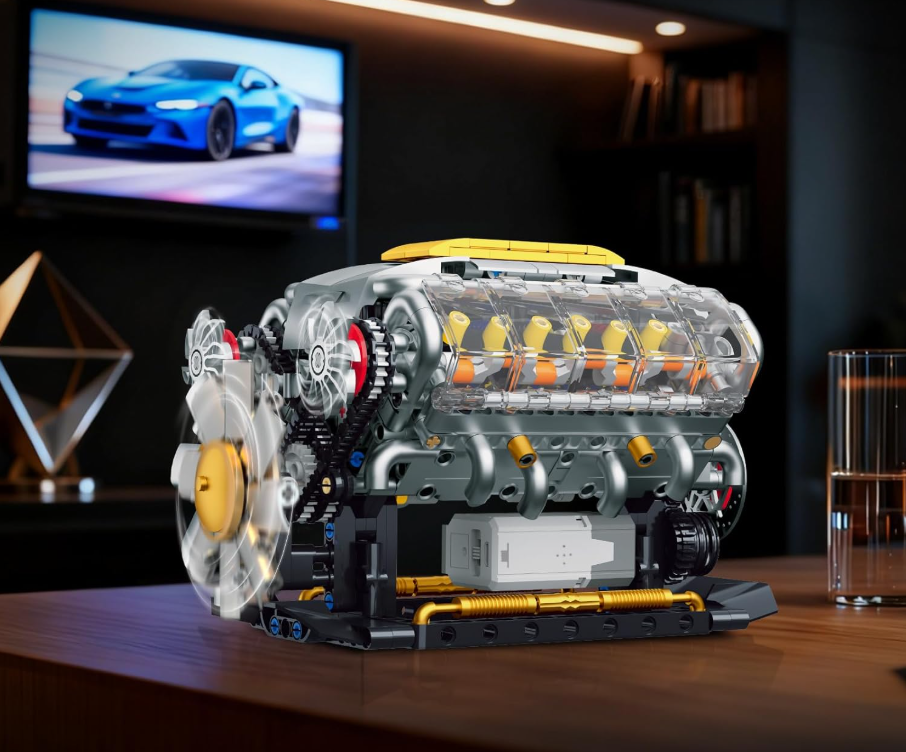 DIY CREATIVE V8 Engine Model Kit 437 Pcs- NEW!