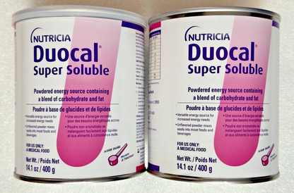 NUTRICIA Duocal Super Soluble Powdered Energy - 2 Cans 14.1 Oz, Exp 2028 - NEW!