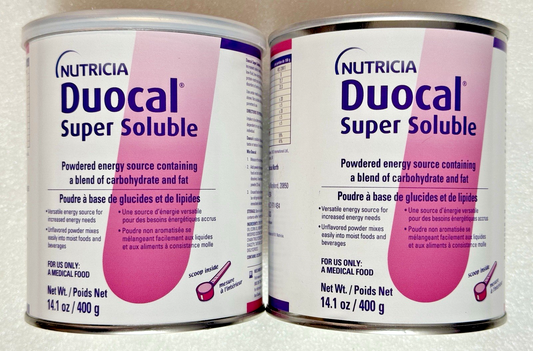 NUTRICIA Duocal Super Soluble Powdered Energy - 2 Cans 14.1 Oz, Exp 2028 - NEW!