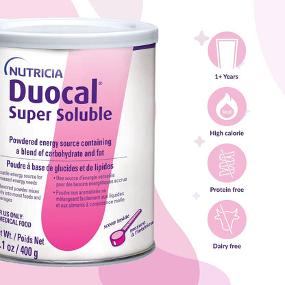 NUTRICIA Duocal Super Soluble Powdered Energy - 2 Cans 14.1 Oz, Exp 2028 - NEW!