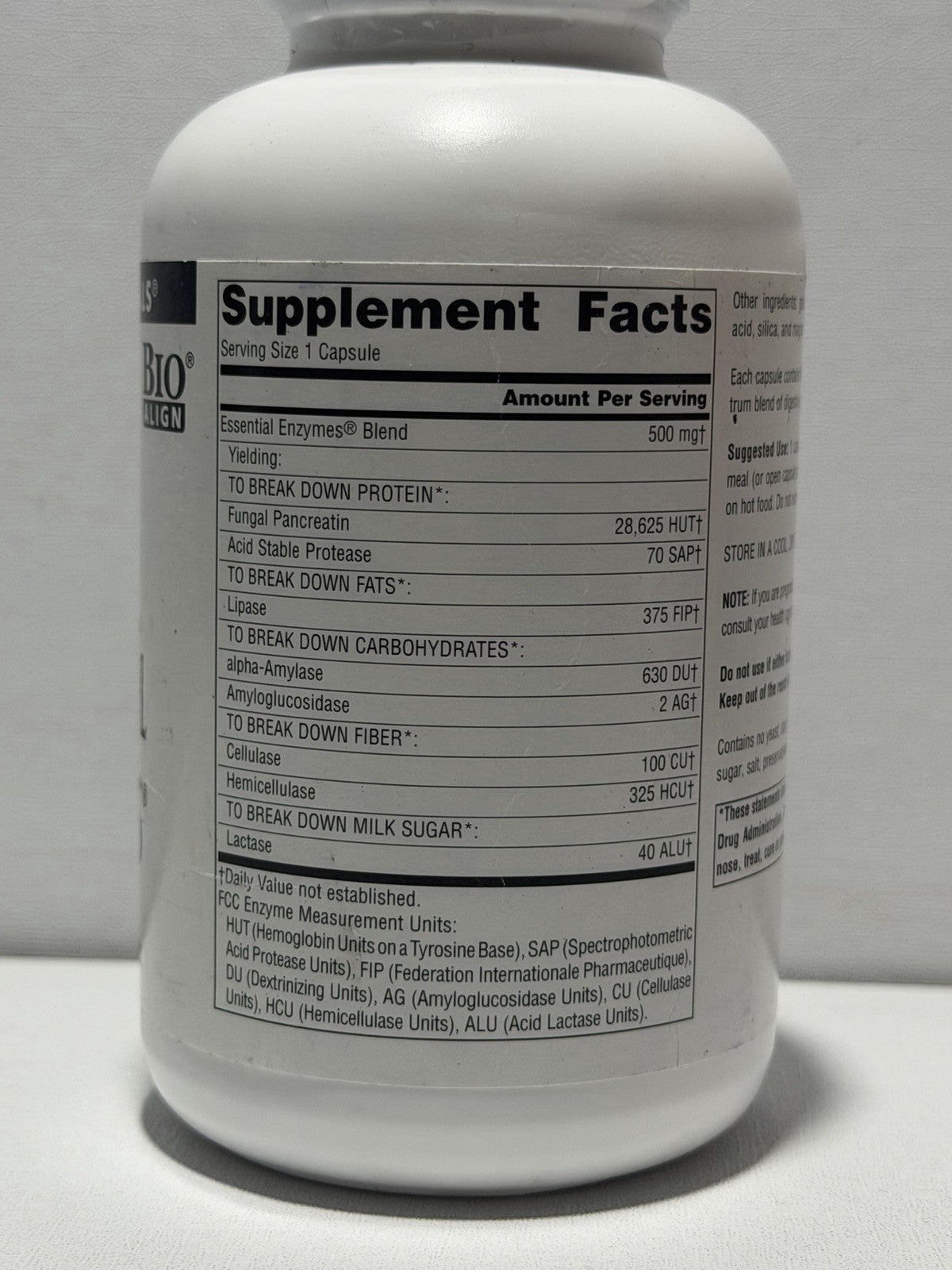 Source Naturals Daily Essential Enzymes 500mg 240 Capsules Digestive Aid - exp.08/29