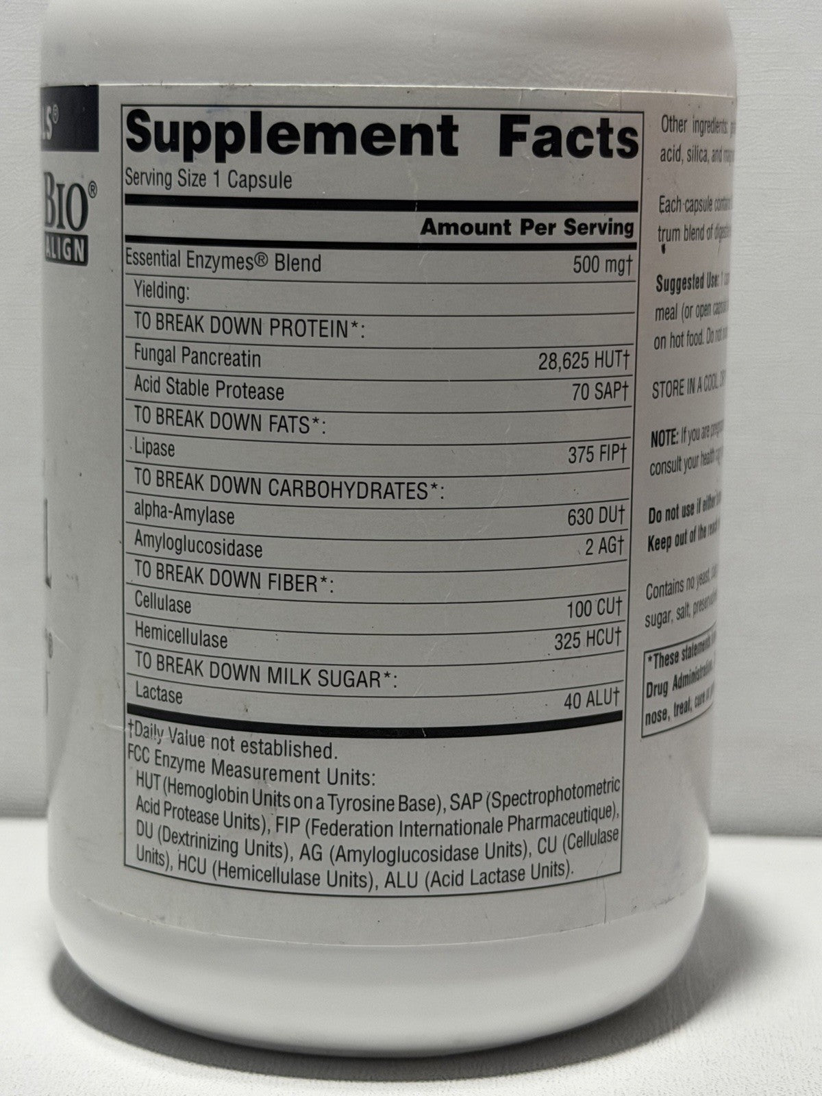 Source Naturals Daily Essential Enzymes 500mg 240 Capsules Digestive Aid - exp.08/29