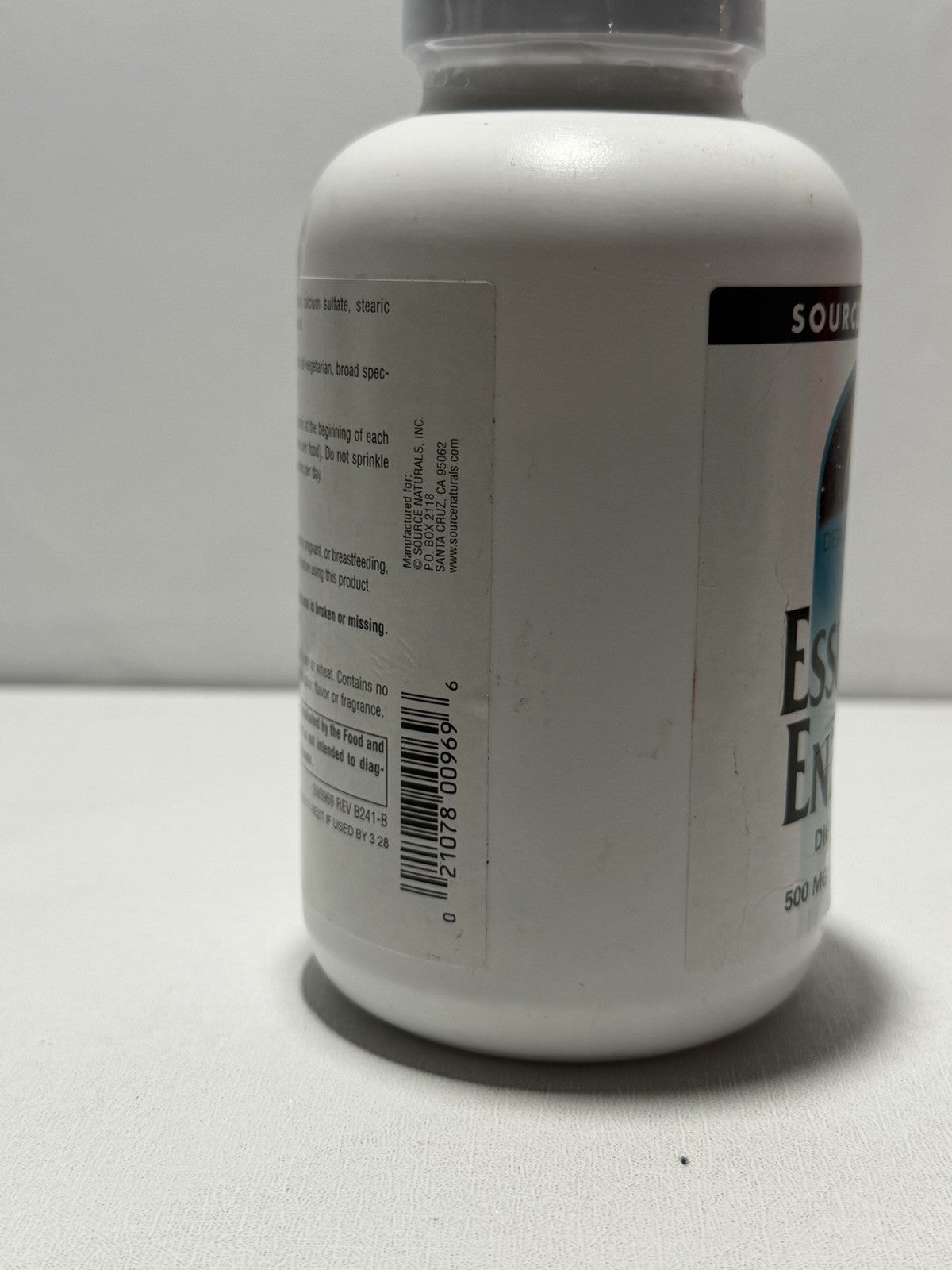 Source Naturals Daily Essential Enzymes 500mg 240 Capsules Digestive Aid - exp.08/29