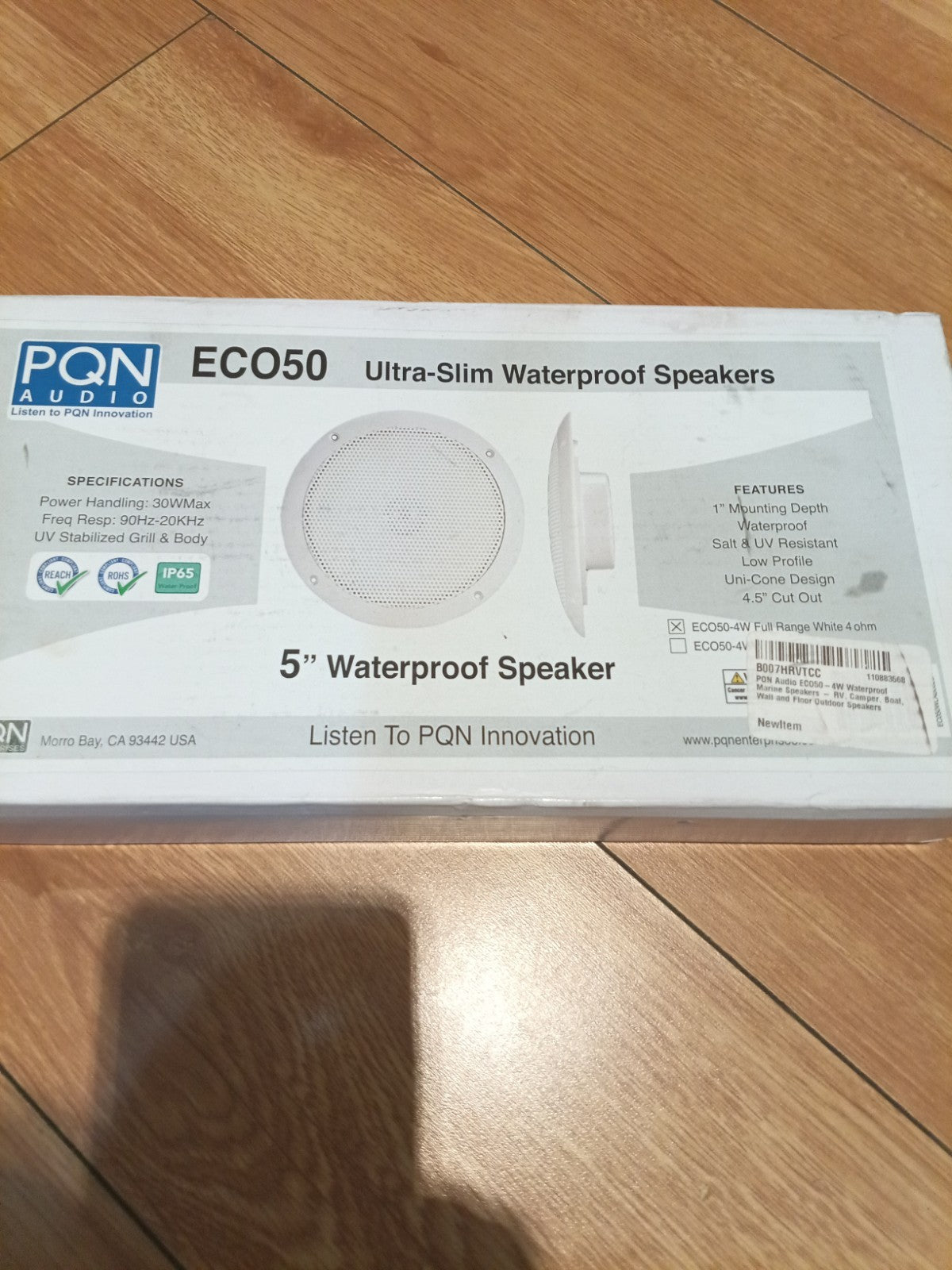 PQN Audio ECO50-4W 5 Inch Waterproof Marine Speakers for RV & Camper - NEW!