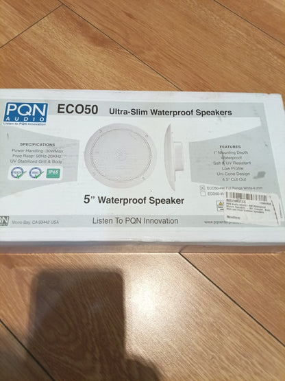 PQN Audio ECO50-4W 5 Inch Waterproof Marine Speakers for RV & Camper - NEW!