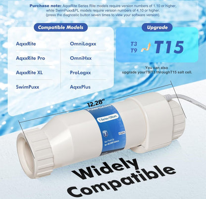 PUMPOASIS T-Series Salt Cell Chlorinator for Hayward T-CELL-15, 40K Gallon, New!