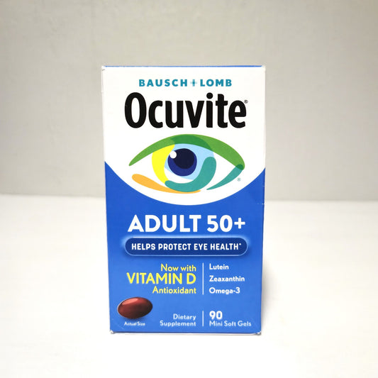 Bausch + Lomb Ocuvite Adult 50+ Eye Vitamins Lutein 90 Softgels, Exp 05/27