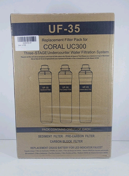 UF-35 3-Pack Replacement Filters for Coral UC300 Carbon Block Sediment - NEW!