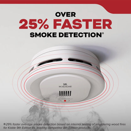 Kidde 3 Pack, AA Battery-Operated Photoelectric Smoke Detector Alarm, New!