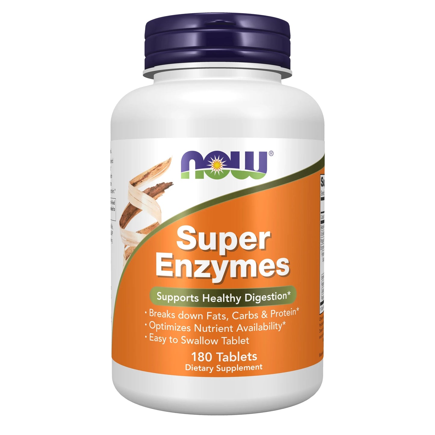 NOW Supplements Super Enzymes w/ Bromelain, Ox Bile, 180 tablets, Exp. 12/26