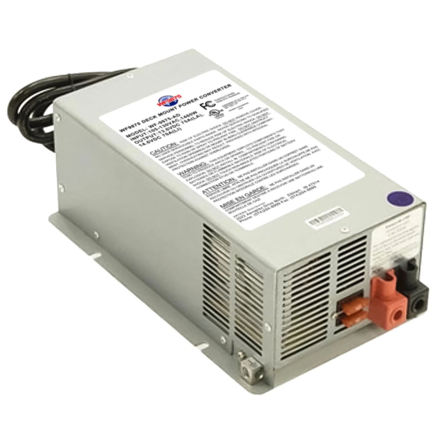 WF-9875-AD Model, 75 Amp DC Output Converter Charger for RV Deck Mount, New!