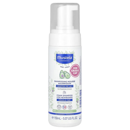 Mustela Foam Shampoo for Newborns 5.07 oz, 2 Pack, Treat Cradle Cap , Exp. 10/28
