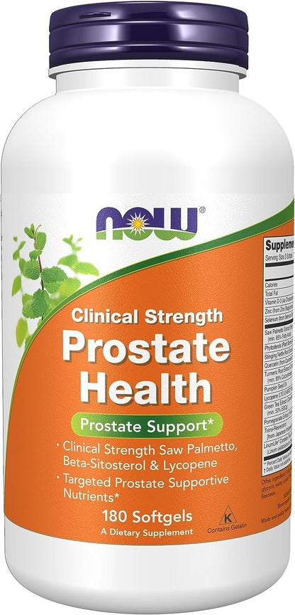 NOW Foods Clinical Strength Prostate Health Softgels, 180 Softgels, Exp. 1/28
