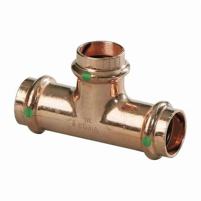 Viega 77447 ProPress Tee Fitting 1-1/4" x 1-1/4" x 1" Copper Crimp, New!