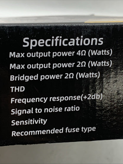ZYZCLES ZY-Z9500F 6800W High Power 4 Channel Car Amplifier -No Cords- NEW!