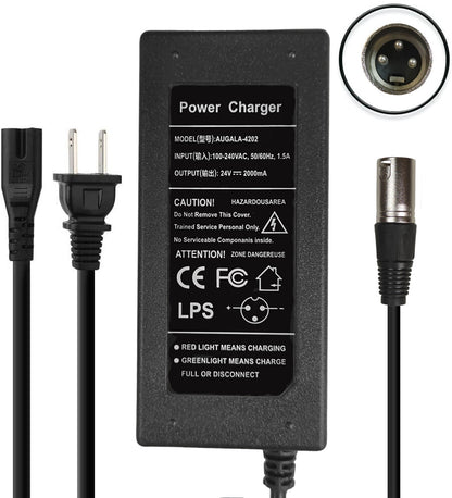 24V 2A Scooter Charger for Jazzy Power Chair, XLR Mobility, Rascal 370 - NEW!