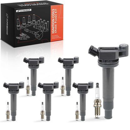 A-Premium 6x Ignition Coil & 6x Iridium Spark Plug Set for Toyota & Lexus - NEW!